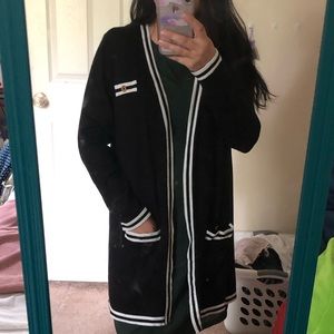 Black and white cardigan